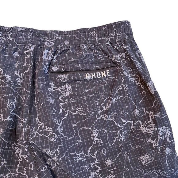 Rhone Mens Performance Gym Shorts Size Medium Constellation Grid Pattern Gray - Picture 5 of 11